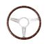 Steering Wheel 14" Wood Dished with Slots - MK314DS - Moto-Lita